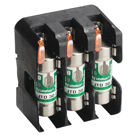 Open Fuse Block, J UL Class, 600V AC/DC Volt Rating, 3 Poles, Box Lug MPN:LFJ600303CID