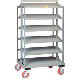 Little Giant Sloped Shelf Bin Cart 6BC-3036-6PY Dual Sided - 36