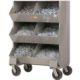 Little Giant® Heavy Duty Steel Mobile Storage Bins MS2-1532 6 Openings 32