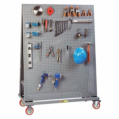 Mobile Pegboard A-Frame Double 24x48x60 MPN:AFPB2S2448-TL60