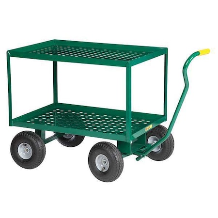 Wagon Truck, Perf Deck, 36x24, Pneum Wheel MPN:2LDWP-2436-10P-G