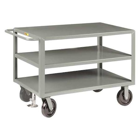 Utility Cart with Flush Metal Shelves, Steel, 5, 000 lb Load Capacity, 3 Shelves, 65 1/2 in L MPN:3GH-3060-8PHKFL