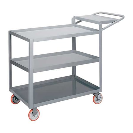 Order-Picking Utility Cart with Lipped Metal Shelves, Steel, 1, 200 lb Load Capacity, 3 Shelves MPN:3LGL2448-WSBRK