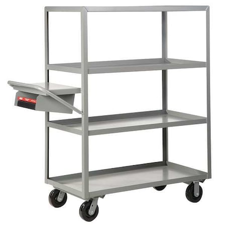 Order-Picking Utility Cart with Lipped Metal Shelves, Steel, 3, 600 lb Load Capacity, 4 Shelves MPN:4ML-2448-6PH-WSP