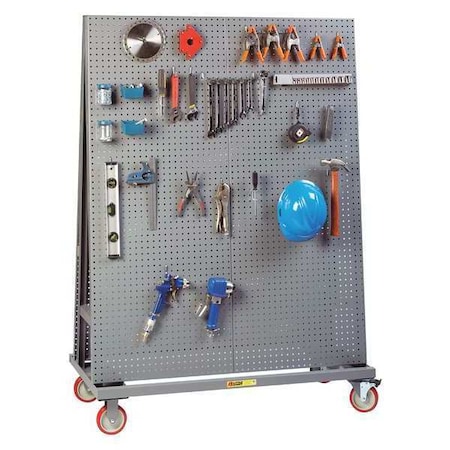 Mobile Pegboard A-Frame, Double, 24x48x60