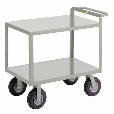 Utility Cart with Flush Metal Shelves, Steel, 1, 200 lb Load Capacity, 2 Shelves, 53 1/2 in L MPN:G-2448-9P