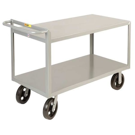Utility Cart with Flush Metal Shelves, Steel, 2, 400 lb Load Capacity, 2 Shelves, 53 1/2 in L MPN:G-3048-8MR
