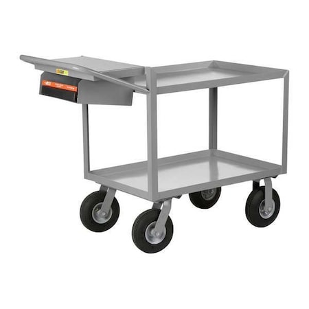 Order-Picking Utility Cart with Lipped Metal Shelves, Steel, 1, 200 lb Load Capacity, 2 Shelves MPN:GL-2448-9P-WSP