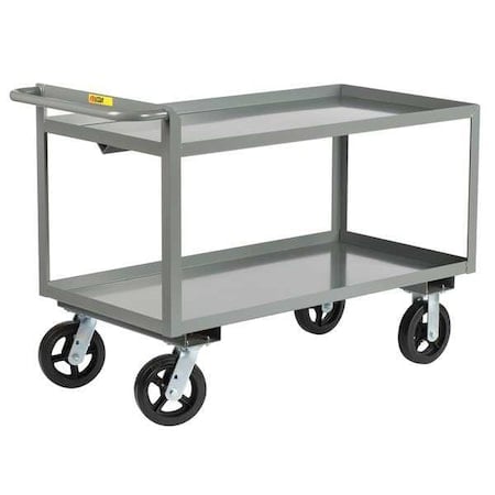 Utility Cart with Lipped Metal Shelves, Steel, 2, 000 lb Load Capacity, 2 Shelves, 65 1/2 in L MPN:GL-3060-6MR