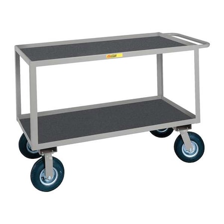 Instrument Cart with Lipped Metal Shelves, Steel, 1, 200 lb Load Capacity, 2 Shelves, 53 1/2 in L MPN:GLF-2448-9PM