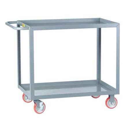 Flat Handle Utility Cart, Steel, 1, 200 lb Load Capacity, 2 Shelves, 53 1/2 in L, 30 in W, 35