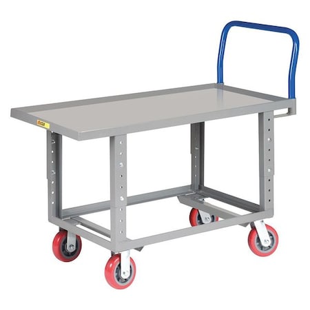 Platform Truck, Adj Height, Lipped, 24x48 MPN:RNL-2448-6PY-AH