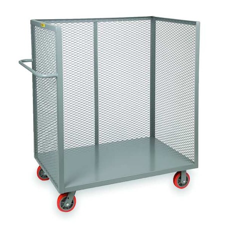 12 ga. Steel 3 Sided Mesh Stock Cart 3600 lb. Capacity, 66