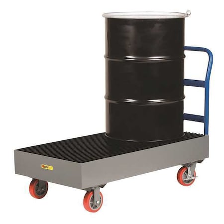 Two Drum Spill Platfrm Cart, 15-1/2 In H MPN:SSB-5125-6PYBK