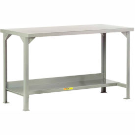 Little Giant® Welded Steel Workbench - Steel Top & Shelf - 48