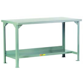 Little Giant® Welded Steel Workbench - Steel Top & Shelf - 72