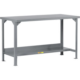 Little Giant® Welded Steel Workbench - Steel Top & Shelf - 72