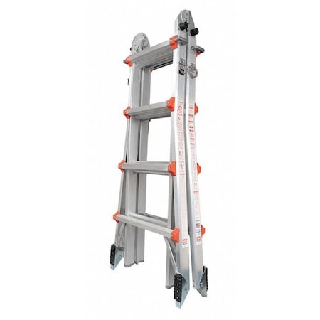Multipurpose Ladder, 15 ft, Aluminum, 300 lb Load Capacity MPN:10102AS