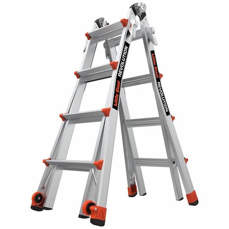 Multipurpose Ladder, Not Available, Aluminum, 300 lb Load Capacity MPN:13117-001