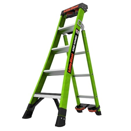 FIBERGLASS COMBINATION LADDER, Extension Ladder, Leaning Ladder, Stepladder Configuration, 11 ft MPN:13905-071
