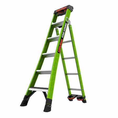 FIBERGLASS COMBINATION LADDER, Extension Ladder, Leaning Ladder, Stepladder Configuration, 13 ft MPN:13906-071