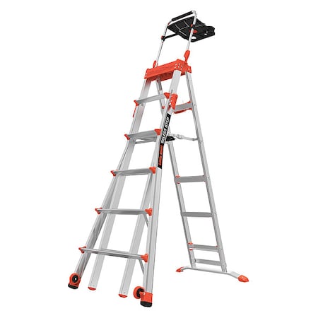 Adjustable Stepladder, Aluminum, 300 lb Load Capacity MPN:15109-001