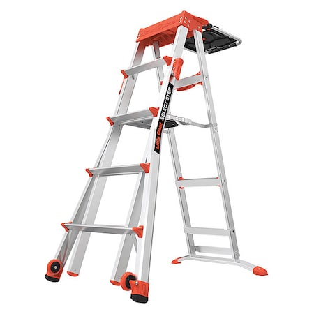 Multipurpose Ladder, 8 ft, Aluminum, 300 lb Load Capacity MPN:15125-001