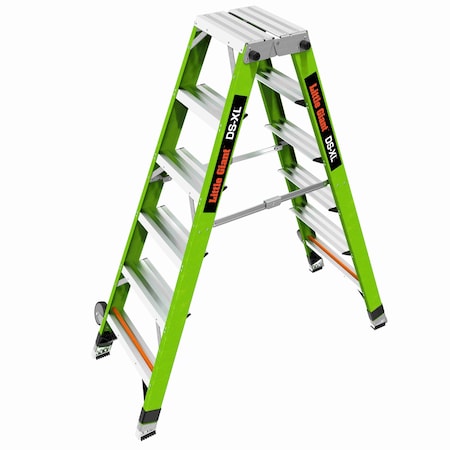 Step Ladder, 5 Steps, 6 ft Overall Height, Green MPN:15786-001