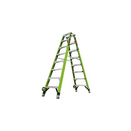 Step Ladder, 7 Steps, 8 ft Overall Height, Green MPN:15788-001