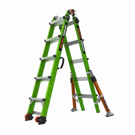 All-Terrain Fiberglass Articulated Ladder, 186 in, Fiberglass, 300 lb Load Capacity MPN:17102-001