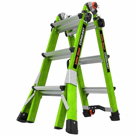 Multipurpose Ladder, 10 11/12 ft, Fiberglass, 375 lb Load Capacity MPN:17113-001