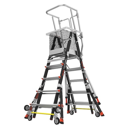 5 to 9 ft Fiberglass, Platform Stepladder, 375 lb Capacity MPN:18509-817