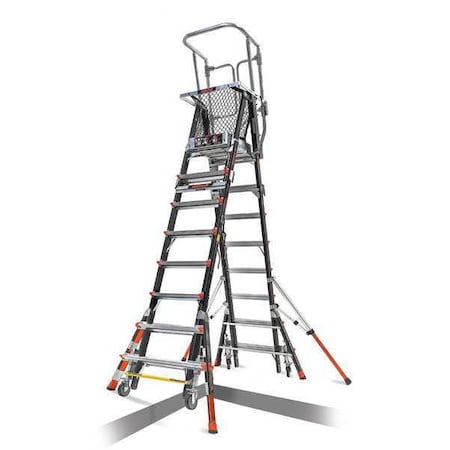 8 to 14 ft Fiberglass, Platform Stepladder, 375 lb Capacity MPN:18515-817