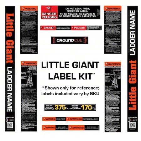 ENG/FRE LABEL KIT, LITTLE GIANT OVERHAUL MPN:31879