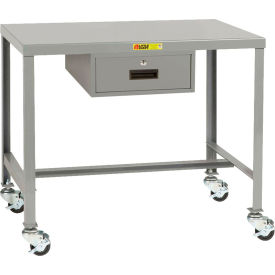 Little Giant® Mobile Machine Table W/ Drawer Steel Square Edge 36