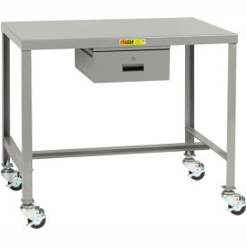 Little Giant® Mobile Machine Table W/ Drawer Steel Square Edge 36