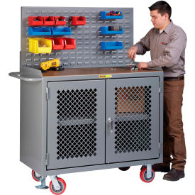 Little Giant Clear View Mobile Service Bench w/ Center Shelf & 1/4