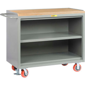 Little Giant Mobile Service Bench w/ Maple Square Edge Top & 2 Shelves 48