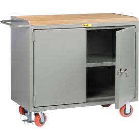 Little Giant Mobile Service Bench w/ Steel Square Edge Top 2 Doors & 2 Shelves 48