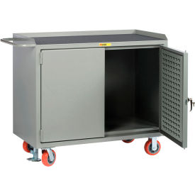 Little Giant Mobile Service Bench w/ Non Slip Vinyl Top & Louvered Door 48