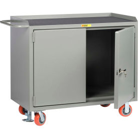 Little Giant Mobile Service Bench w/ Non Slip Vinyl Top & 2 Doors 48