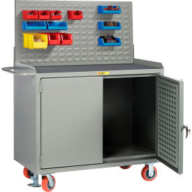 Little Giant Mobile Service Workbench w/ Non Slip Vinyl Top & Panel 54-1/2