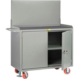Little Giant Mobile Workbench w/ Non Slip Vinyl Top & Center Shelf 48