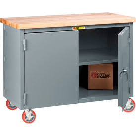Little Giant® Mobile Cabinet Workbench with 3 Shelves & Wheel Brakes 48