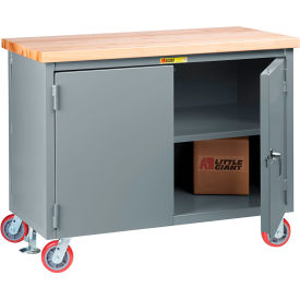 Little Giant® Mobile Cabinet Workbench with 3 Shelves & Floor Lock 48