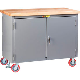 Little Giant® Mobile Cabinet Workbench with 2 Shelves & Floor Lock 48