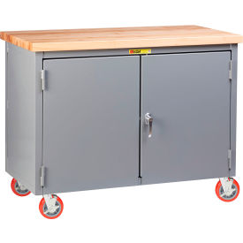 Little Giant® Mobile Cabinet Workbench with 2 Shelves & Wheel Brakes 60