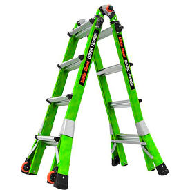Little Giant Fiberglass Dark Horse 2.0 Multi-Use Extension Ladder 17' Type 1A Green 16117-001