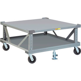 Little Giant® Adj. Height Pallet Stand 2PDSE426PH2FLLR - 42 x 48 Solid Deck & Load Retainers 2PDSE426PH2FLLR