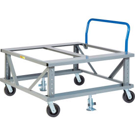 Little Giant® Ergonomic Adj. Height Pallet Stand with Handle PDEH4048-6PH2FL - Open Deck 48x40 PDEH4048-6PH2FL